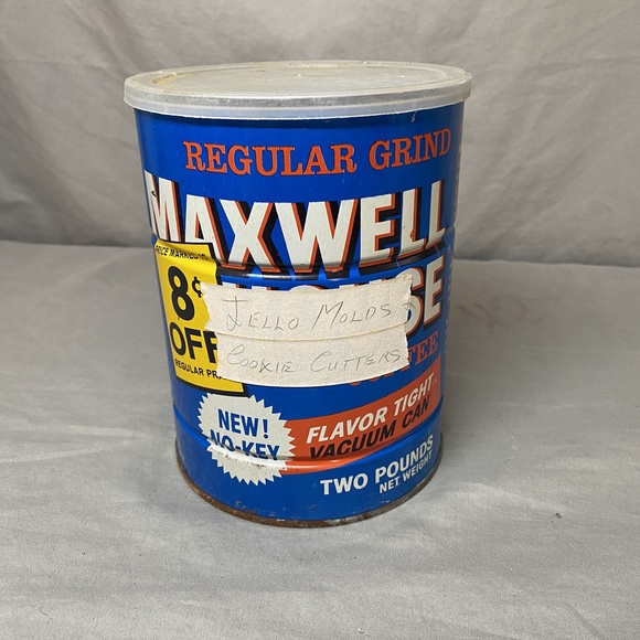 Vintage Regular Grind Maxwell House‎ 2lb Coffee Can w Lid New No-Key - Picture 2 of 7